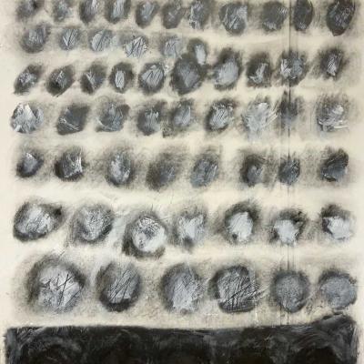 Huile pigments ur papier 180 x 110 cm