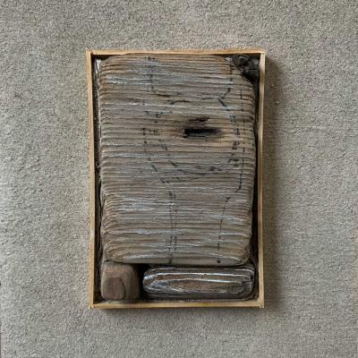 Collage Ardoise Sable 24 X 19 Cm 2